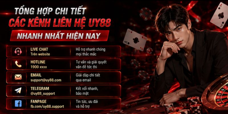Các kênh liên hệ tại UY88